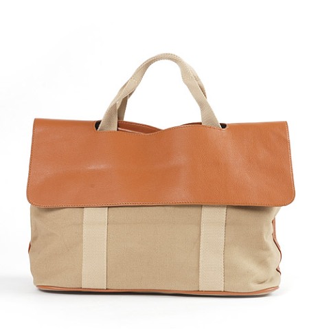 light brown orange handbag