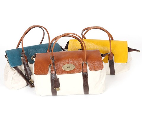 3 colorful handbags